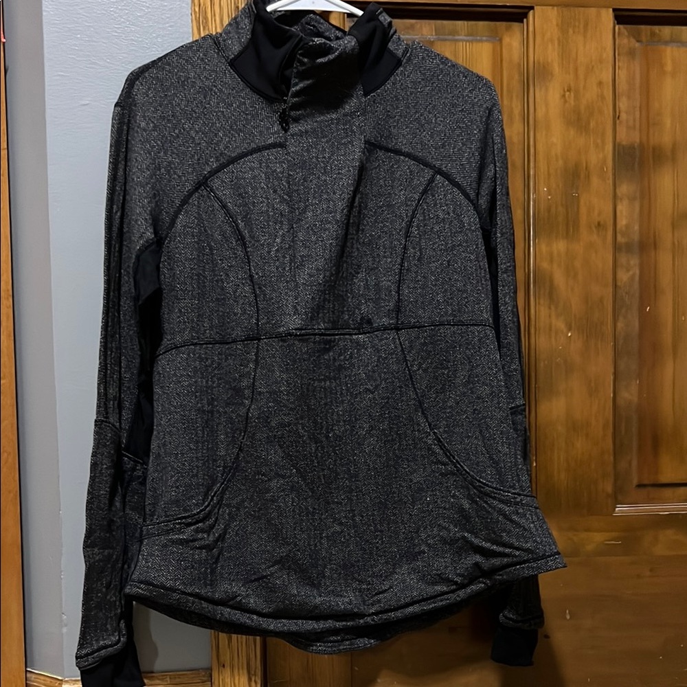 *Lululemon Dark Gray and Black Warm Athletic Jacket